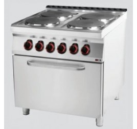 4 főzőlapos RedFox elektromos tűzhely elektromos, légkeveréses sütővel